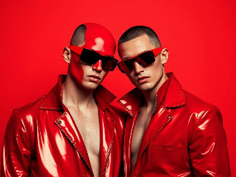 DOS hombres comparan sus penes