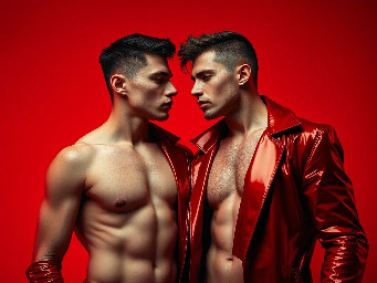 DOS hombres comparan sus penes